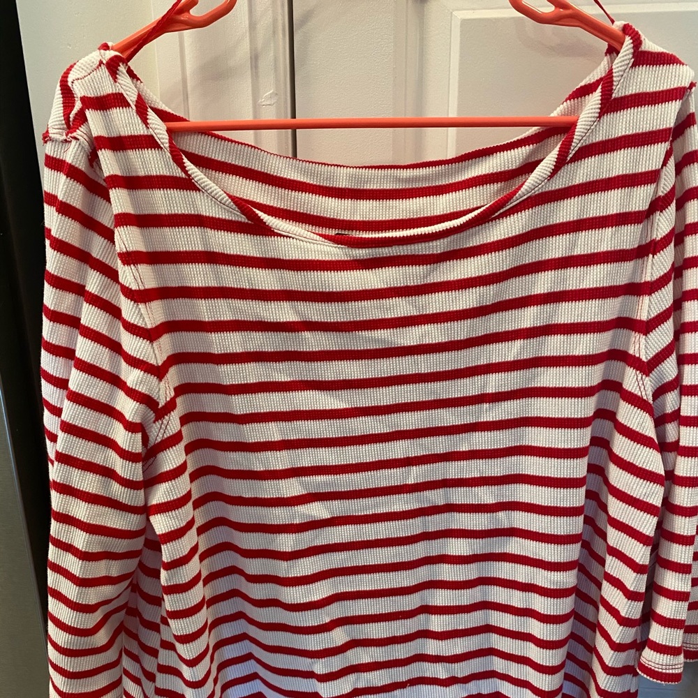 Free People Striped Boat Neck T